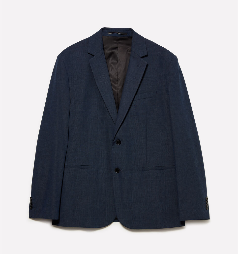 Dark blue textured blazer - men's blazers - Dark Blue | Sisley image number 1